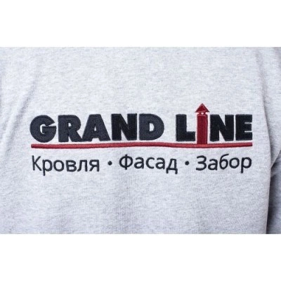 Толстовка Grand Line серая Классика р.XS вышивка — 187194 Толстовка Grand Line серая Классика р.XS вышивка — 187194