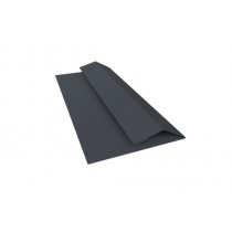 ГРАНД ЛАЙН Планка финишная Блок-хаус новый 0,45 Drap TwinColor RAL 7024 мокрый асфальт (2м) 565227