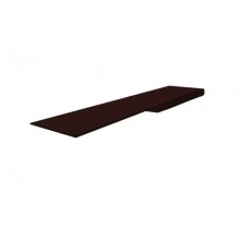 Планка Grand Line финишная 46х25 0,5 GreenCoat Pural BT, matt RR 32 темно-коричневый (RAL 8019 серо-коричневый) (2,5м)