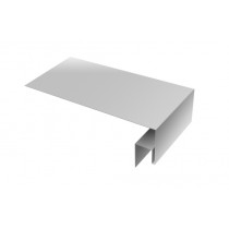 ГРАНД ЛАЙН Планка околооконная сложная фальц 0,5 Satin с пленкой RAL 9003 сигнальный белый (2м) 521452