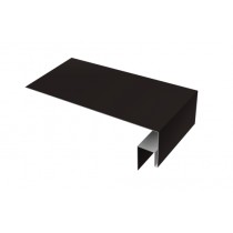 ГРАНД ЛАЙН Планка околооконная сложная фальц 0,5 Satin с пленкой RAL 9005 черный (3м) 521536