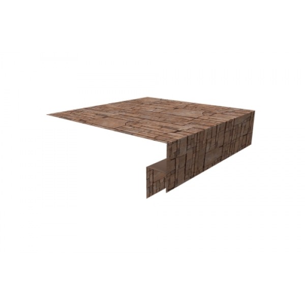 ГРАНД ЛАЙН Планка околооконная сложная 200х50х18 (j-фаска) 0,45 Print Elite Sand Stone TwinColor (3м) 518553 ГРАНД ЛАЙН Планка околооконная сложная 200х50х18 (j-фаска) 0,45 Print Elite Sand Stone TwinColor (3м) 518553