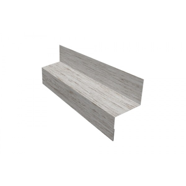 ГРАНД ЛАЙН Отлив межэтажный 35 0,45 Print Elite Snow Wood TwinColor (2,5м) 526518