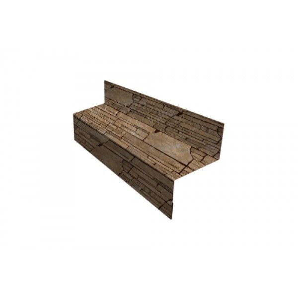 ГРАНД ЛАЙН Отлив межэтажный 45 0,45 Print Elite Sand Stone TwinColor (2м) 527040