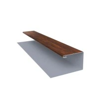 Планка Grand Line П-образная завершающая сложная (КД) 0,45 Print Elite Chestnut Wood (2м)