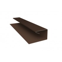 ГРАНД ЛАЙН Планка П-образная завершающая сложная (КД) 0,45 Drap TwinColor RAL 8017 шоколад (2м) 566811