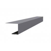 ГРАНД ЛАЙН Планка завершающая фальц 0,45 PE с пленкой RAL 7004 сигнальный серый (2м) 522436