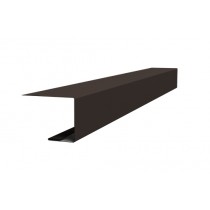 ГРАНД ЛАЙН Планка завершающая фальц 0,5 PurPro с пленкой RR 32 темно-коричневый (3м) 561137