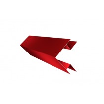 ГРАНД ЛАЙН Угол внешний сложный 75х75 0,5 Сатин с пленкой RAL 3011 коричнево-красный (2м) 516730