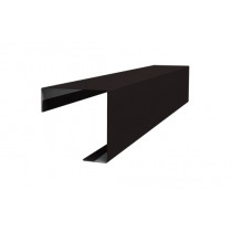 ГРАНД ЛАЙН Угол внешний простой фальц 0,5 Satin с пленкой RAL 9005 черный (2м) 521889