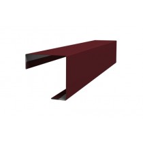 ГРАНД ЛАЙН Угол внешний простой фальц 0,45 Drap RAL 3005 красное вино (2,5м) 522046