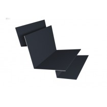 ГРАНД ЛАЙН Угол внутренний сложный 90 градусов 0,45 Drap-double TX RAL 7024 мокрый асфальт (2м) 554034