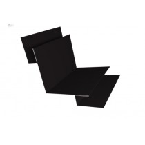 ГРАНД ЛАЙН Угол внутренний сложный 90 градусов 0,45 Drap-double TX RAL 9005 черный (3м) 554076