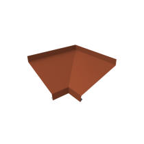 ГРАНД ЛАЙН Угол отлива внутренний 100 0,45 Drap с пленкой RAL 8004 терракота 270636