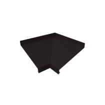 ГРАНД ЛАЙН Угол отлива внутренний 100 0,45 Drap TX с пленкой RAL 9005 черный 484478