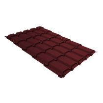 ГРАНД ЛАЙН Профиль волновой Квадро профи (Quadro Profi) v02 0,45 PE RAL 3005 красное вино 048030