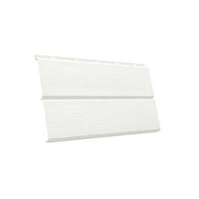 Сайдинг Grand Line ЭкоБрус 3D 0,345 0,45 Drap с пленкой RAL 9003 сигнальный белый — 284797