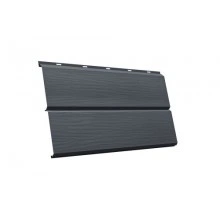 Сайдинг Grand Line ЭкоБрус 3D 0,345 0,5 Rooftop Бархат с пленкой RAL 7024 мокрый асфальт