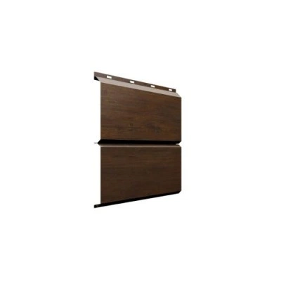 Сайдинг Grand Line ЭкоБрус 0,345 0,45 Print Elite Chestnut Wood — 418307
