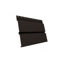 ГРАНД ЛАЙН Квадро брус 3D 0,5 GreenCoat Pural BT, matt с пленкой RR 32 темно-коричневый (RAL 8019 серо-коричневый) 555221