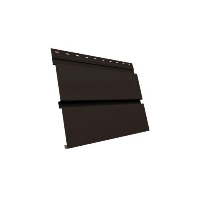 Сайдинг металлический Квадро Брус 3D в01 Grand Line 0,5 GreenCoat Pural БТ матовый с пленкой RR 32 темно-коричневый (RAL 8019 серо-коричневый) — 555221 Сайдинг металлический Квадро Брус 3D в01 Grand Line 0,5 GreenCoat Pural БТ матовый с пленкой RR 32 темно-коричневый (RAL 8019 серо-коричневый) — 555221