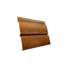 Сайдинг Grand Line Квадро брус 3D 0,45 Print Premium с пленкой Golden Wood Fresh