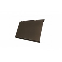 ГРАНД ЛАЙН Вертикаль 0,2 classic 0,5 GreenCoat Pural BT с пленкой RR 32 темно-коричневый (RAL 8019 серо-коричневый) 163842