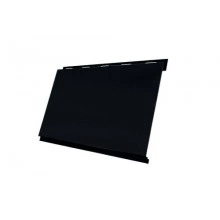 Сайдинг Grand Line Вертикаль 0,2 classic 0,5 GreenCoat Pural BT, matt с пленкой RR 33 черный (RAL 9004 сигнальный черный)