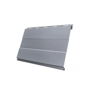 Сайдинг Grand Line Вертикаль 0,2 prof 0,45 PE с пленкой RAL 9006бело-алюминиевый — 79389