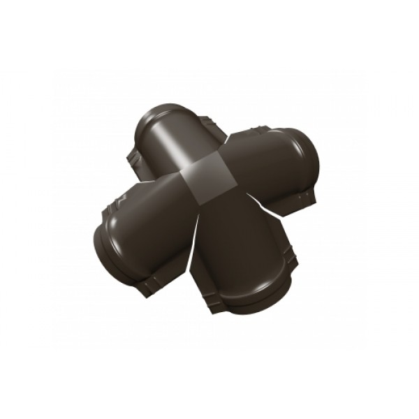 ГРАНД ЛАЙН Четверник конька полукруглого Velur с пленкой RR 32 темно-коричневый 246873