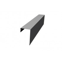 ГРАНД ЛАЙН Планка торцевая фасадная фальц 65мм 0,5 Satin Matt TX RAL 9005 черный (3м) 551865