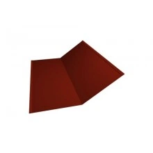 Планка ендовы Grand Line нижней 300х300 0,5 GreenCoat Pural BT, matt RR 29 красный (RAL 3009 оксидно-красный) (2м)