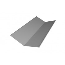 ГРАНД ЛАЙН Планка ендовы нижней 300х300 0,45 PE с пленкой RAL 9006бело-алюминиевый (2м) 473627