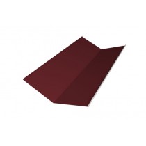 ГРАНД ЛАЙН Планка ендовы нижней 300х300 0,5 Satin с пленкой RAL 3005 красное вино (3м) 473815