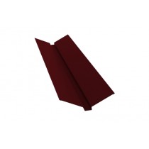 ГРАНД ЛАЙН Планка ендовы верхней 115х30х115 0,45 Drap RAL 3005 красное вино (2,5м) 464076