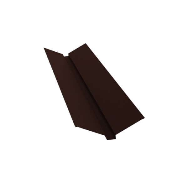 ГРАНД ЛАЙН Планка ендовы верхней 115х30х115 0,5 GreenCoat Pural BT, matt RR 887 шоколадно-коричневый (RAL 8017 шоколад) (3м) 464098