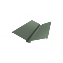 ГРАНД ЛАЙН Планка ендовы верхней 115х30х115 0,45 PE с пленкой RAL 6019 бело-зеленый (3м) 464392