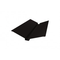 ГРАНД ЛАЙН Планка ендовы верхней 115х30х115 0,45 Drap ТХ двухсторонний RAL 9005 черный (3м) 564950
