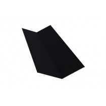 ГРАНД ЛАЙН Планка ендовы верхней 145х145 0,45 Drap RAL 9005 черный (2м) 493394