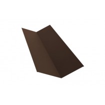 ГРАНД ЛАЙН Планка ендовы верхней 145х145 0,5 GreenCoat Pural BT с пленкой RR 887 шоколадно-коричневый (RAL 8017 шоколад) (3м) 493360
