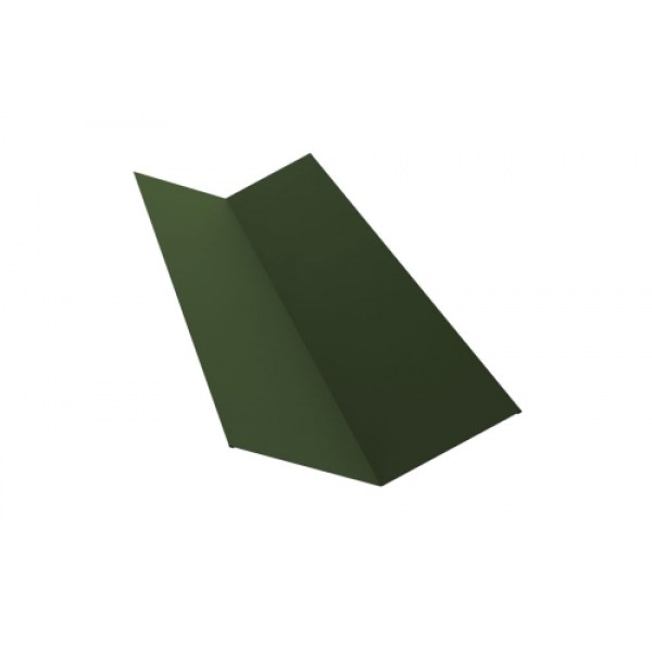ГРАНД ЛАЙН Планка ендовы верхней 145х145 0,5 GreenCoat Pural BT с пленкой RR 11 темно-зеленый (RAL 6020 хромовая зелень) (2м) 493361