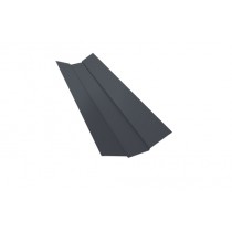 ГРАНД ЛАЙН Планка ендовы верхней 95х80х95 0,5 GreenCoat Pural BT, matt RR 23 темно-серый (RAL 7024 мокрый асфальт) (3м) 533208