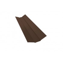 ГРАНД ЛАЙН Планка ендовы верхней 95х80х95 0,5 Satin с пленкой RAL 8017 шоколад (2м) 533236
