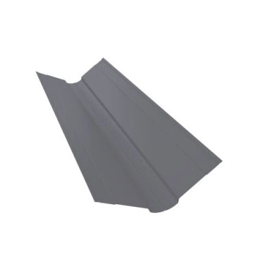 Планка ендовы Grand Line верхней фигурной 100х100 0,5 Сатин с пленкой RAL 7004 сигнальный серый (2м) — 472836 Планка ендовы Grand Line верхней фигурной 100х100 0,5 Сатин с пленкой RAL 7004 сигнальный серый (2м) — 472836