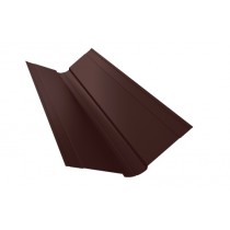 ГРАНД ЛАЙН Планка ендовы верхней фигурной 150x150 0,5 GreenCoat Pural BT RR 887 шоколадно-коричневый (RAL 8017 шоколад) (2,5м) 472968