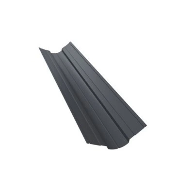 Планка ендовы Grand Line верхней фигурной 70x70 0,5 GreenCoat Pural БТ матовый RR 23 темно-серый (RAL 7024 мокрый асфальт) (3м) — 473289