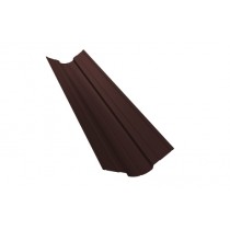 ГРАНД ЛАЙН Планка ендовы верхней фигурной 70x70 0,5 GreenCoat Pural BT, matt RR 887 шоколадно-коричневый (RAL 8017 шоколад) (2м) 473300