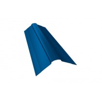 ГРАНД ЛАЙН Планка конька фигурного 100х100 0,45 PE с пленкой RAL 5005 сигнальный синий (3м) 471322