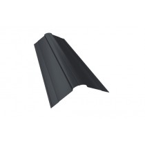 ГРАНД ЛАЙН Планка конька фигурного 100x100 0,45 Drap TX RAL 7024 мокрый асфальт (2,5м) 490859
