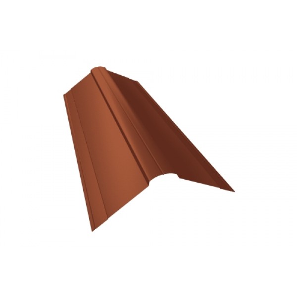 ГРАНД ЛАЙН Планка конька фигурного 150x150 0,45 Drap RAL 8004 терракота (2,5м) 471453 ГРАНД ЛАЙН Планка конька фигурного 150x150 0,45 Drap RAL 8004 терракота (2,5м) 471453